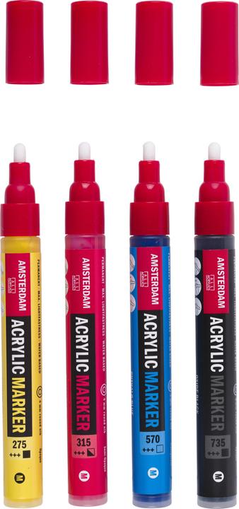 Actual product image Amsterdam Acrylic marker Basic Set 4 pieces (4 x)