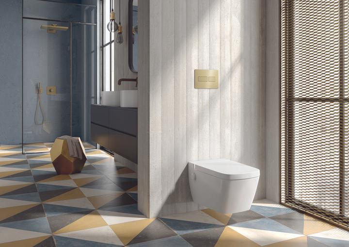 Actual product image TECE WC push plate TECEsolid, stainless steel, for dual flush technology