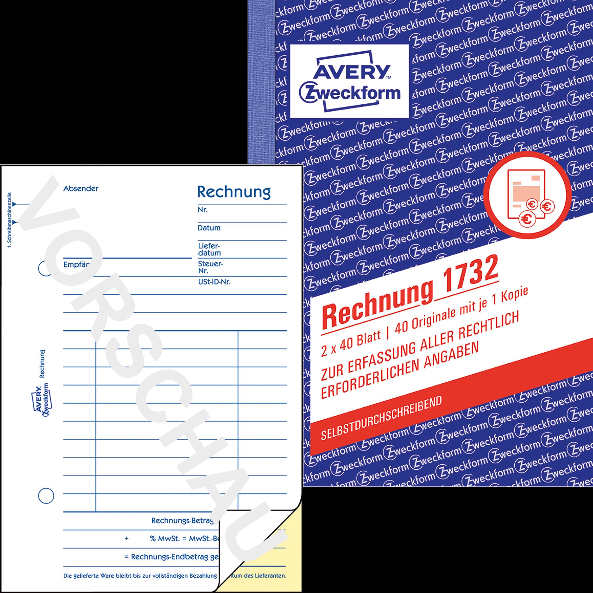 Avery, Formular, Rechnung (40 x)