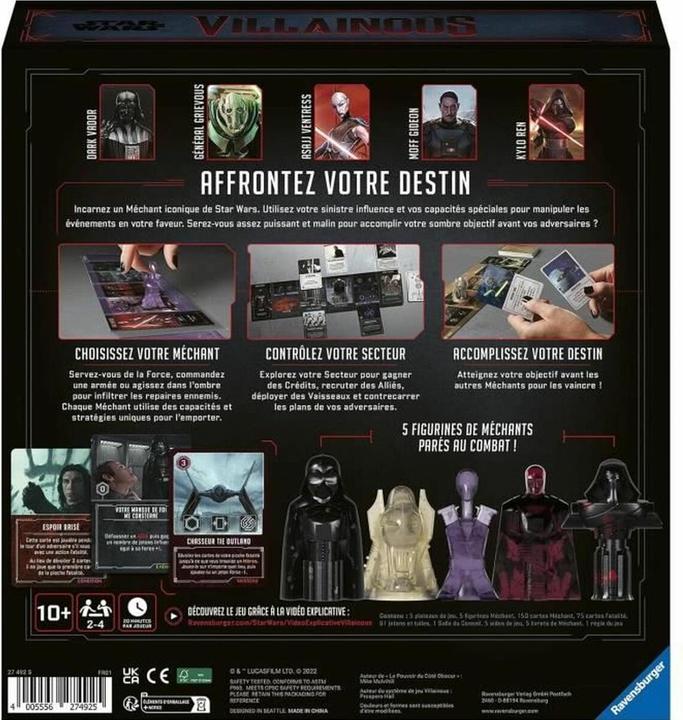 Actual product image Ravensburger Disney Villainous Star Wars (French)