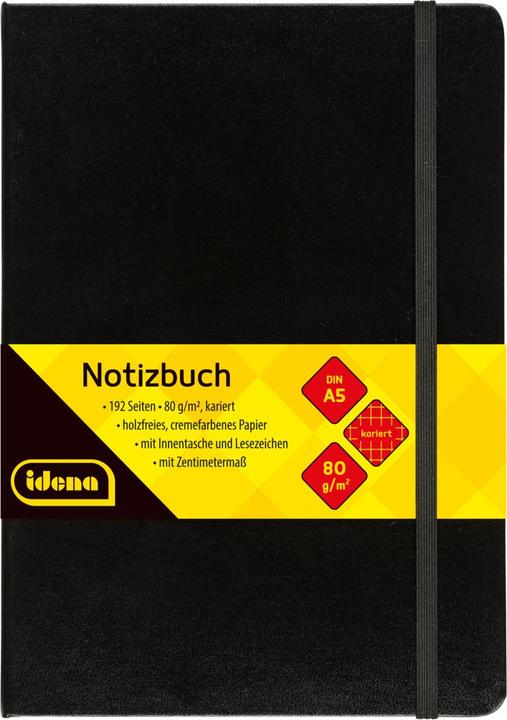 Actual product image Idena Notebook (A5, Checked, Hardcover)