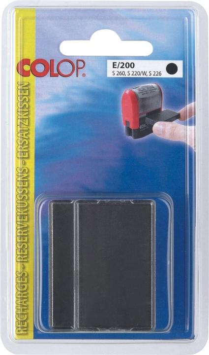 Image du produit Colop Tampon encreur E/200 noir 2 pièces