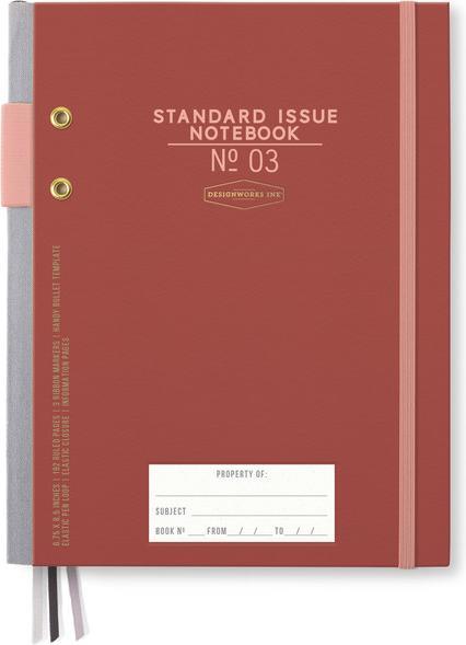 Actual product image Designworks Standard Issue Planner Notebook - Rosewood & Blush (17 x 22 cm, Lined, Hardcover)
