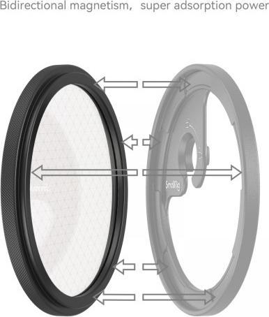 Actual product image SmallRig 4218 MagEase Magnetic Star Cross Filter Kit (8 Points) 52mm (52 mm)
