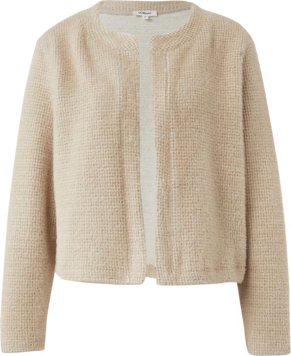 Produktbild s.Oliver Sweatshirt Jacke Cropped Sweatshirt-Jacke mit Strukturmuster (48)