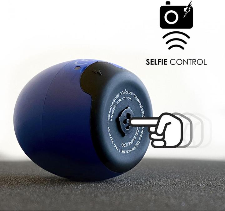 Actual product image Boompods Zero Bluetooth® Speaker Handsfree, Shockproof, Waterproof Dark Blue (5 h, Rechargeable battery operated)