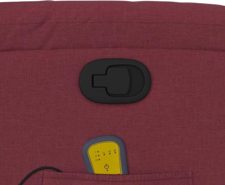 Immagine prodotto vidaXL Poltrona massaggiante in tessuto rosso vino,Colore: Rosso vino,Materiale: Tessuto
