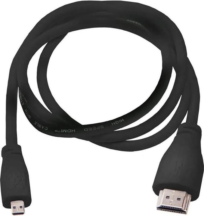 Image du produit Raspberry Pi Official cable Micro-HDMI to HDMI Black, 2m