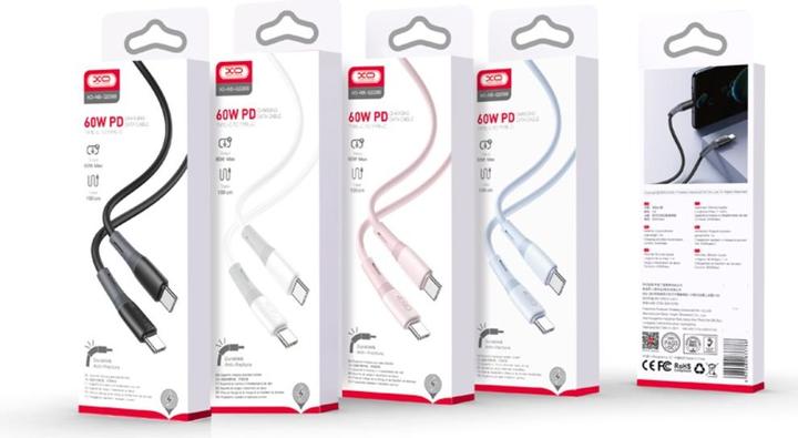 Produktbild xO Kabel NB-Q226B USB-C - USB-C 1m 60W rosa (1 m, USB 3.2 Gen 2, 60 W)
