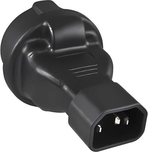 Actual product image Dinic Power adapter, mains adapter safety socket CEE 7/3 to C14 IEC plug (C14)
