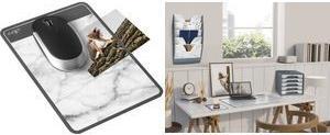 Produktbild Cep Mauspad mineral, grau/hellgrauer Marmor Marmor Optik, mit reflexarmer transparenter Vollsichtsplatte