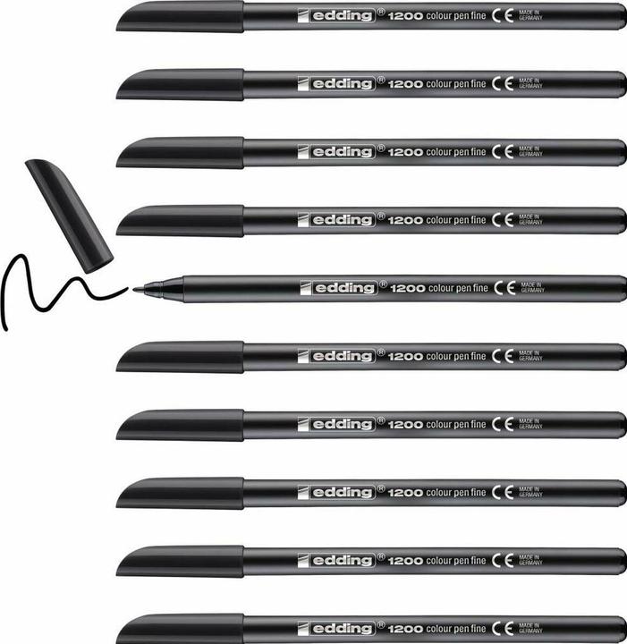 Actual product image Edding 1200 Black (Black, Multicoloured, 10 x)