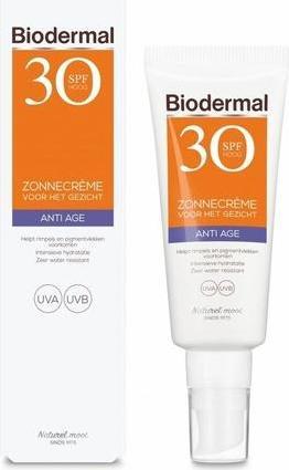 Actual product image Bioderma Biodermal Sunscreen - Anti Age Sun Cream For The Face - Spf 30 - 40ml (Suntan cream, SPF 30, 40 ml)