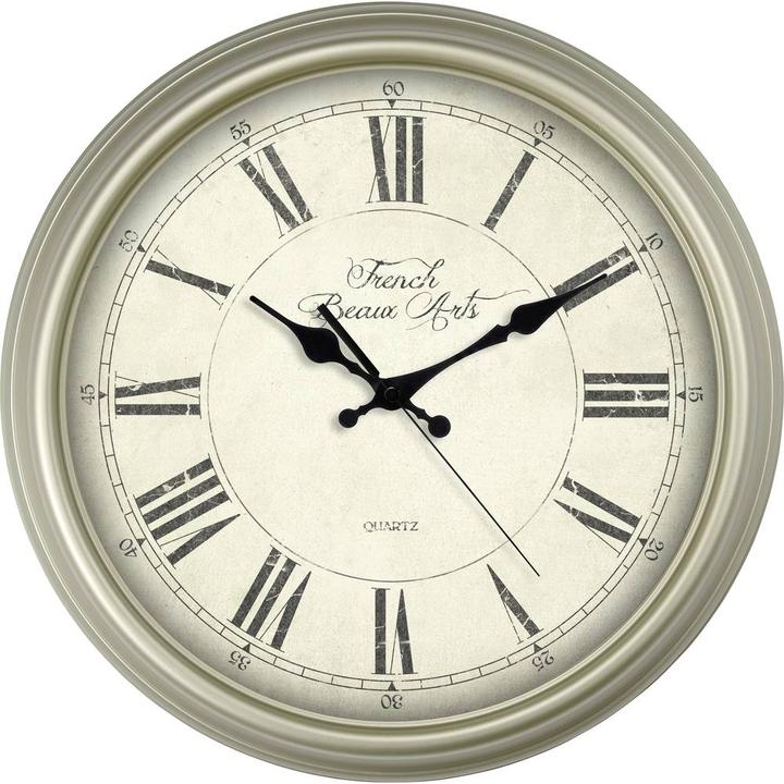 EuroTime 89891-12 Quarz Wanduhr 31 cm Elfenbein (31 cm)