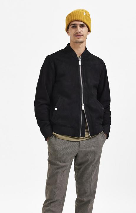 Actual product image Selected Suede bomber jacket (S)