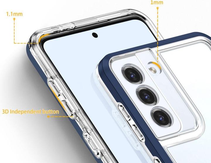 Produktbild Hurtel Klare 3in1 Hülle für Samsung Galaxy S23+ Silikonhülle mit Rahmen blau (Samsung Galaxy S23+)