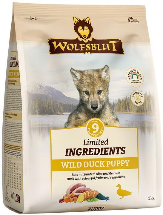 Actual product image Wolfsblut Limited Ingredients Puppy Wild Duck for dogs 1 kg (Puppy + kitten, 1 pcs., 1000 g)