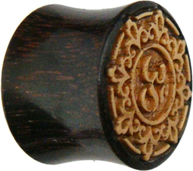 Immagine prodotto Star Piercing Spina svasata in teak Om da legno di tamarindo (senza ottone, Titanio G23)