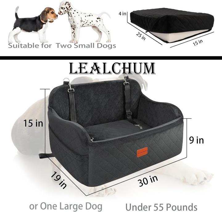 Image du produit Lealchum Sedile Auto per Cani di Taglia Grande con Cuscino in Memory Foam (Chien, Respirant)
