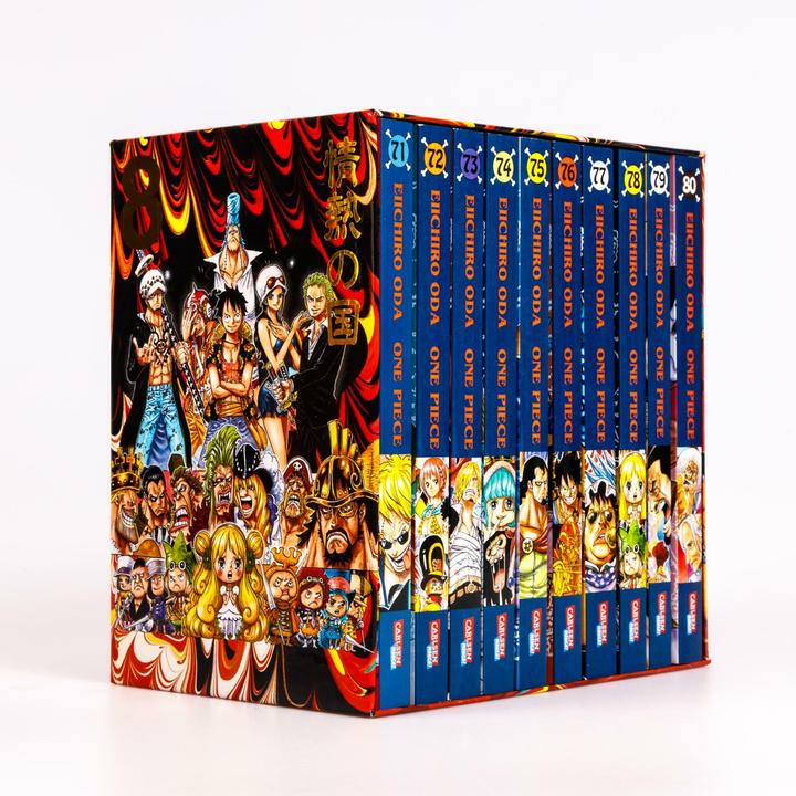 Produktbild One Piece Sammelschuber 8: Dressrosa (inklusive Band 71-80) (Deutsch, Antje Bockel, Eiichiro Oda, 2025)