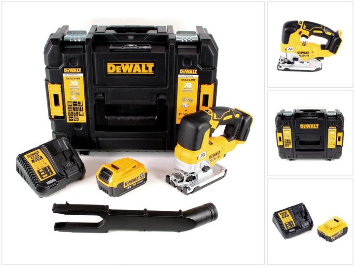 Produktbild DeWalt DCS 334 M1 Akku Pendelhub Stichsäge 18V Brushless + 1x Akku 4,0Ah + Ladegerät + TSTAK