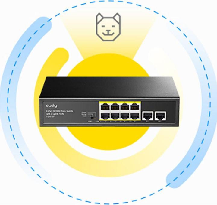 Produktbild Cudy FS1010P network switch Fast Ethernet (10/100) Power over Ethernet (PoE) Black (10 Ports)