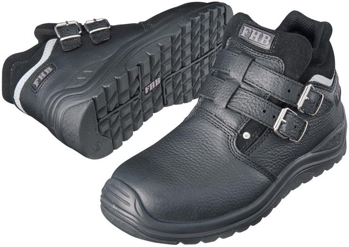 Produktbild FHB Sicherheitsstiefel NORBERT Grösse 44 schwarz S3 HRO EN ISO 20345 Kuhleder (S3, 44)