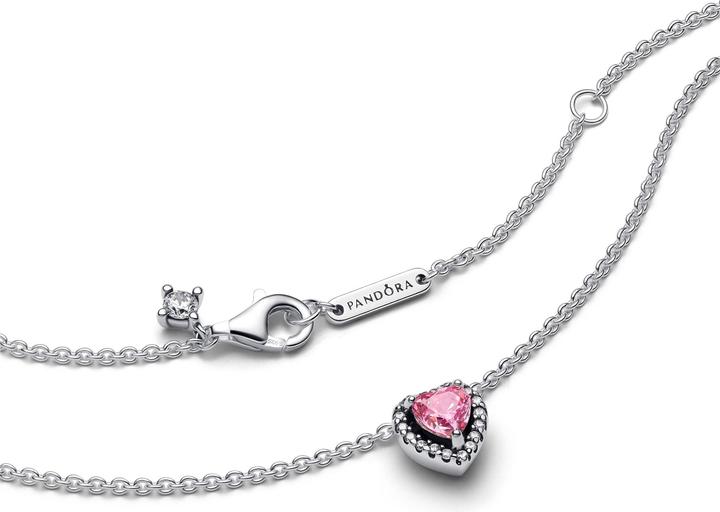 Produktbild Pandora Rosa erhöhte Herzkette (54, 925 Silber)
