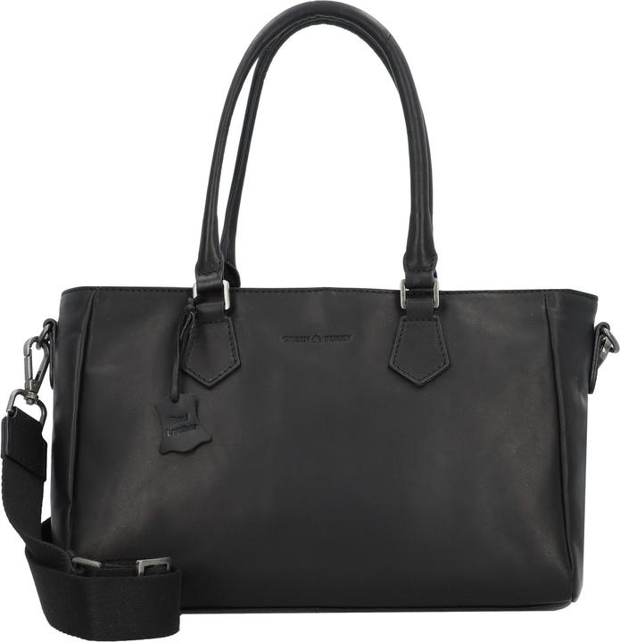 Immagine prodotto Greenburry Borsa in pelle nera pura 33 cm