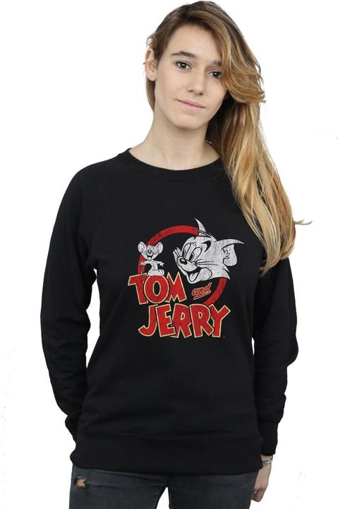 Actual product image Tom & Jerry Womens/Ladies Distressed Logo Sweatshirt (XXL)
