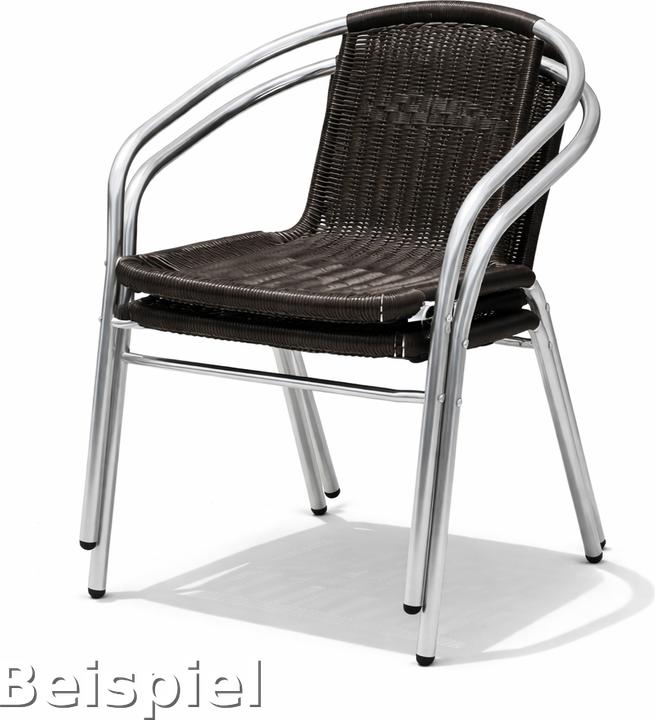 Actual product image Mojawo 2 pieces Sturdy aluminium / polyrattan bistro chair, stackable