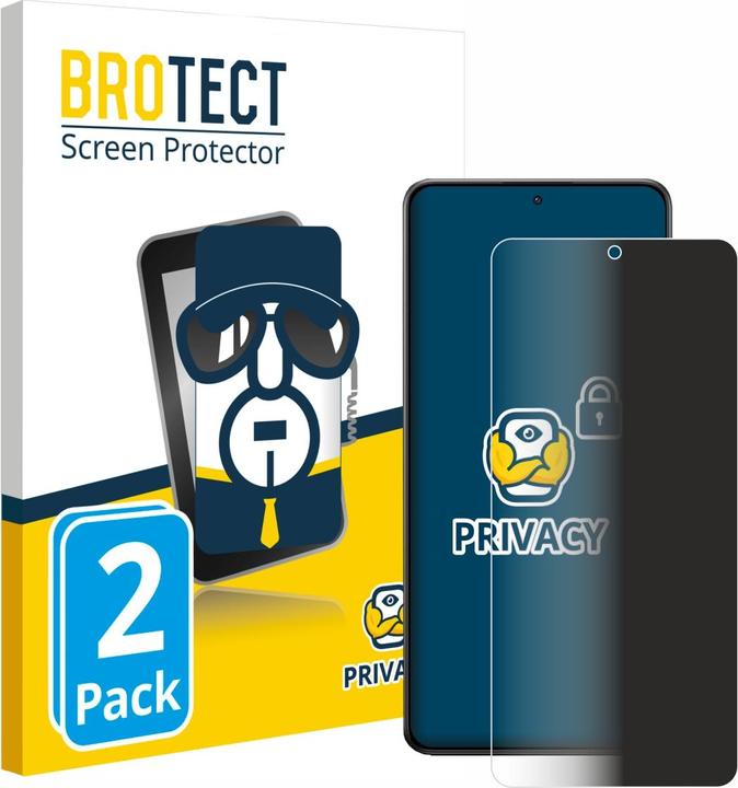 Produktbild BROTECT Sichtschutzfolie Anti-Spy Privacy Folie Blaulicht-Schutz (2 Stück, Xiaomi Poco X7 Pro)