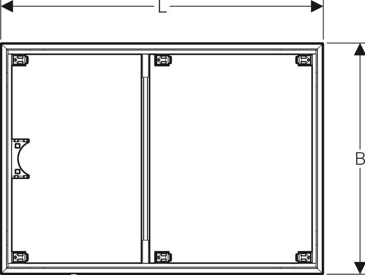 Image du produit Geberit Cadre dinstallation pour receveurs de douche Setaplano plus de 100 cm, pour 6 bacs, 154.475.