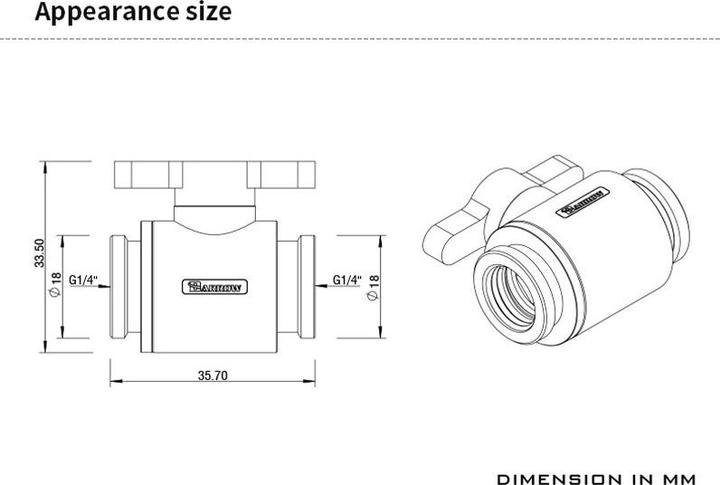 Nutritional values and ingredients Barrow Ball Valve (10mm) G1/4 inch ball valve, black - black