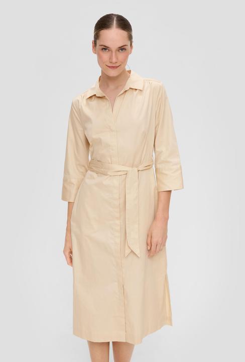 Image du produit s.Oliver Kleid Hemdblusenkleid aus Baumwolle mit Bindegürtel (40)