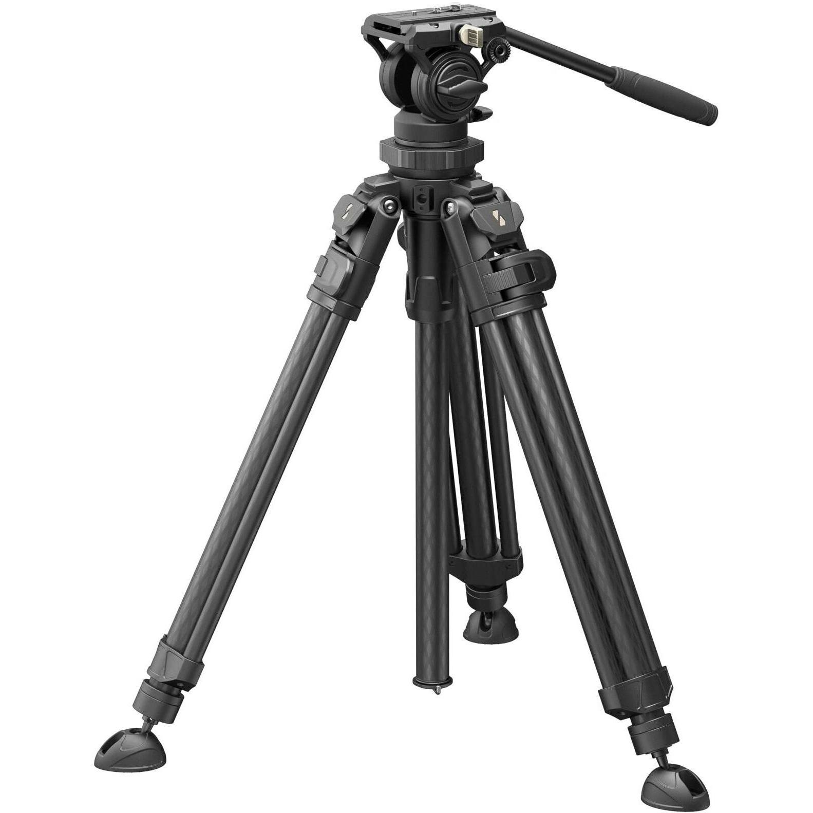 SmallRig Lightweight Video Carbon Fiber Tripod Kit AD 50 Pro 4420 (Kunststoff, Metall), Stativ, Schwarz