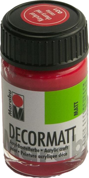 Produktbild Marabu Decormatt Acryl 15 ml im Glas kirschrot (Kirschrot, 15 ml)