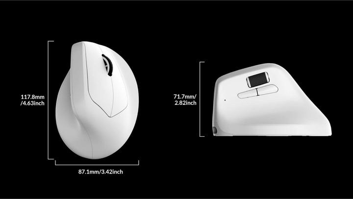 Actual product image Keychron M5 Wireless Mouse, white (Cable, Wireless)