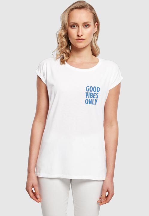 Produktbild Merchcode Ladies Good Vibes Only Extended Shoulder Tee - 118097 (M)