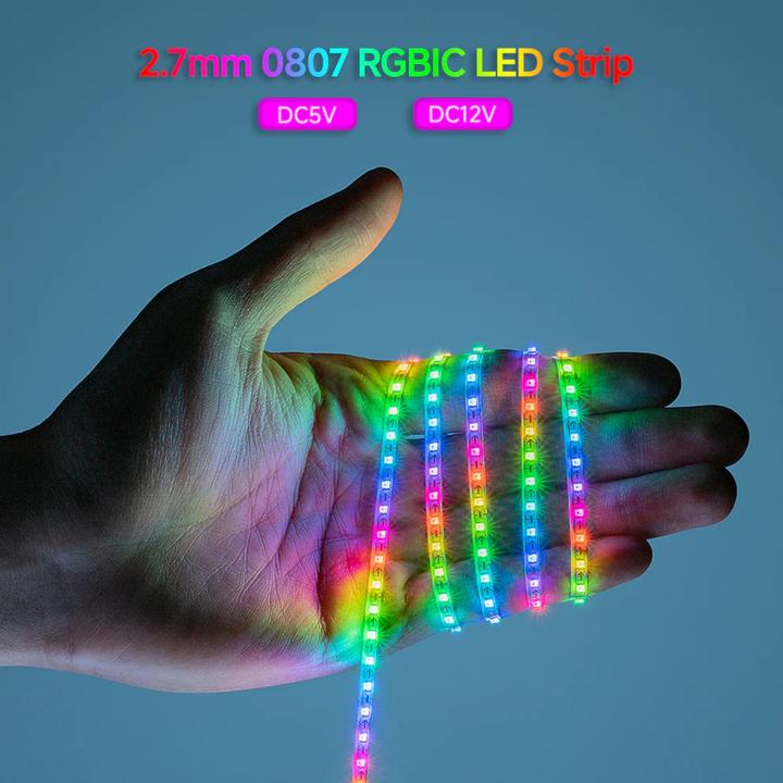 Actual product image Purecrea 5m WS2812B 160LED/m 5V Ultra Narrow LED NeoPixel Strip Rolle