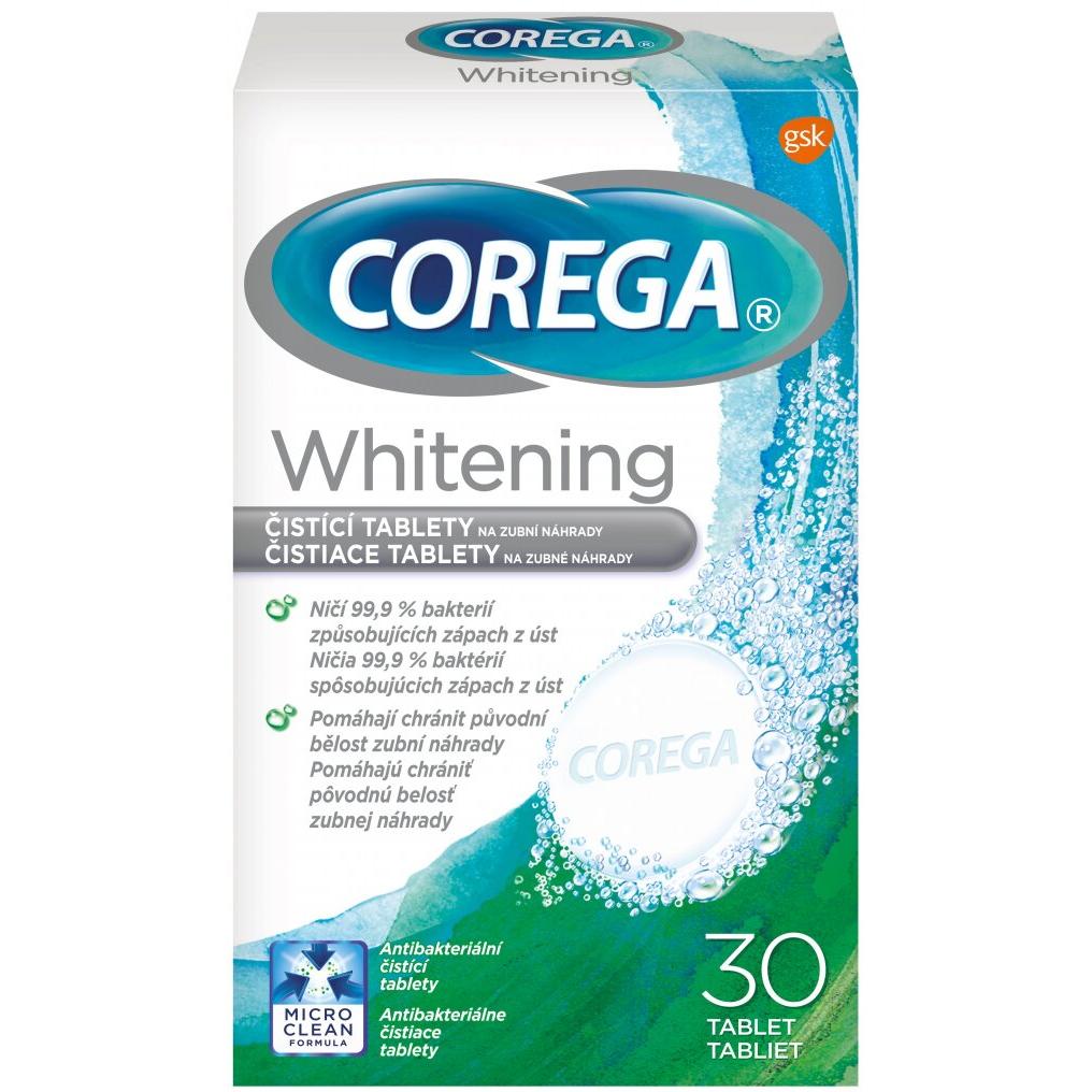 Corega, Bleaching, Whitening 30 Dental Cleaning Tablets (Tablette)