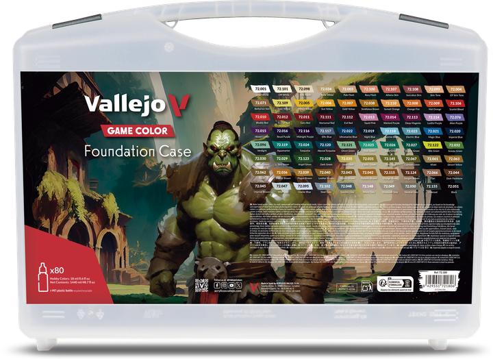 Actual product image Vallejo Foundation Case 80 x 18ml opaque colours (18 ml)