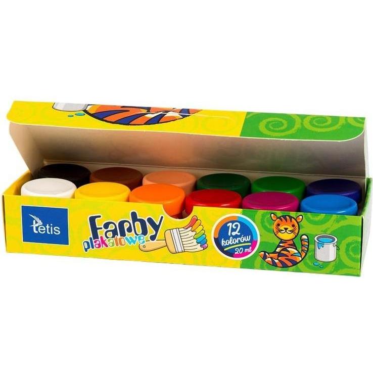 Tetis Plakatfarben 20 ml 12 Farben KF001-D (20 ml) (40178557)