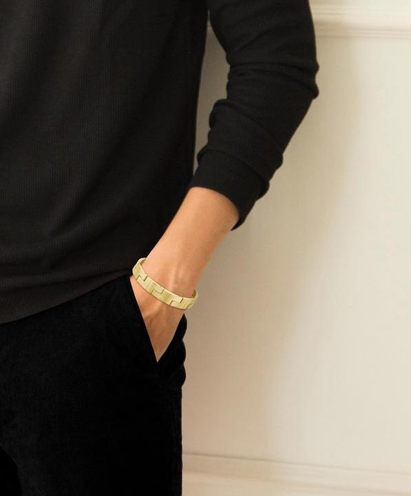 Actual product image Lacoste Fashion Gold Plated Bracelet For Men 2040154 (Stainless steel)