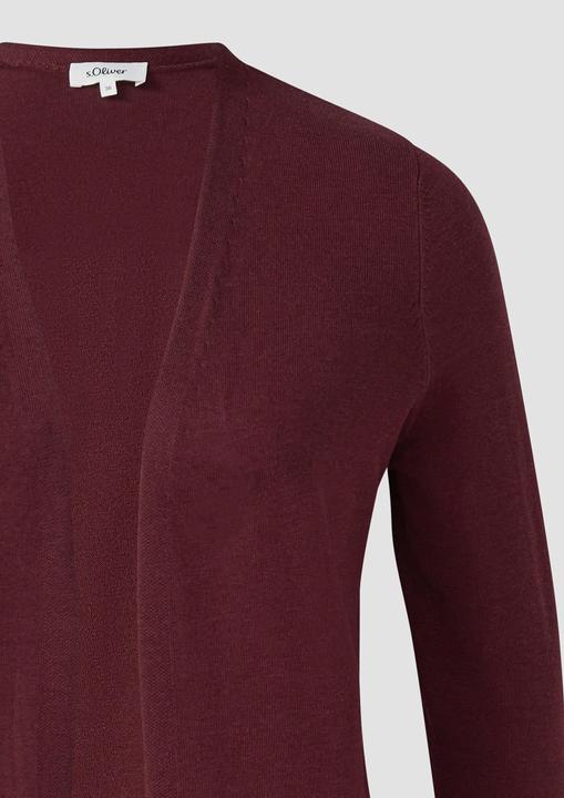 Produktbild s.Oliver Strickjacke Feinstrickjacke mit Rollkante am Saum (44)