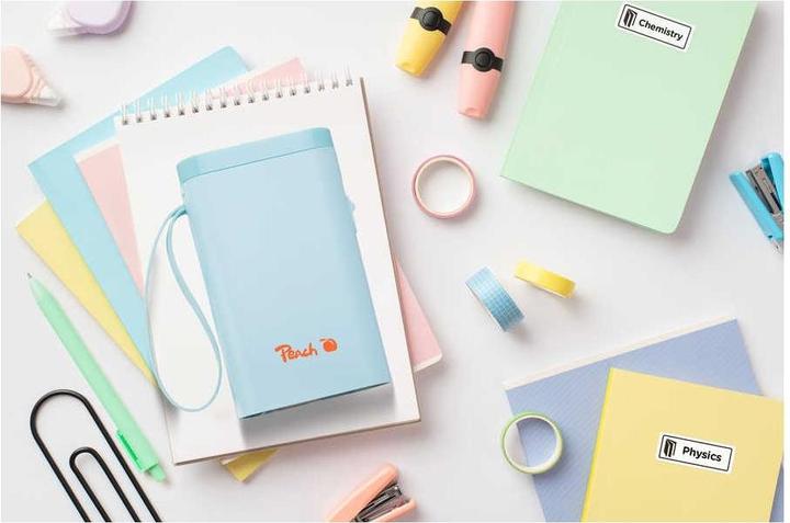 Actual product image Peach Label Printer PE110 blue (203 dpi)