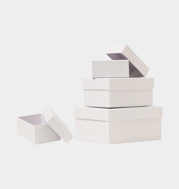 Actual product image I Am Creative Boîtes Papier Mâché, Set,Blanc,4p
