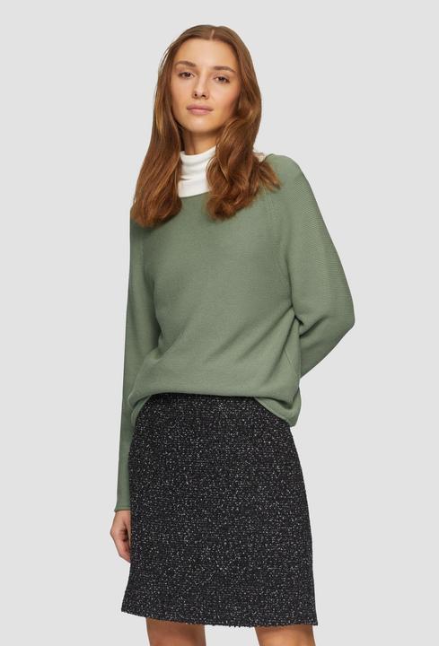 Produktbild S.Oliver Strickpullover Strickpullover mit U-Boot-Ausschnitt und Rollsaum (40)