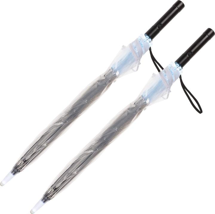 Produktbild Out of the blue 2er-Set LED Regenschirm, transparent, 10 Farbwechsel LED