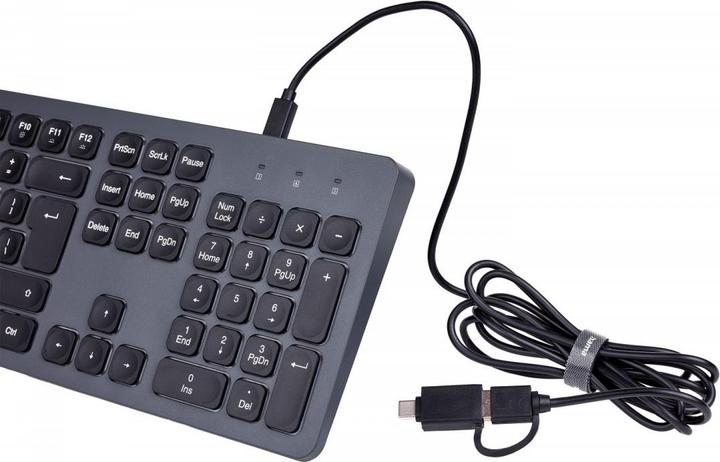 Actual product image Hama Verkabelte Tastatur CK-400 schwarz-grau (DE, Cable)
